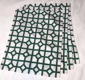 E by Design PT4GN364IV2GR8 Geometric Print Placemat, Green, 18" x 14"  - Picture 1 of 1