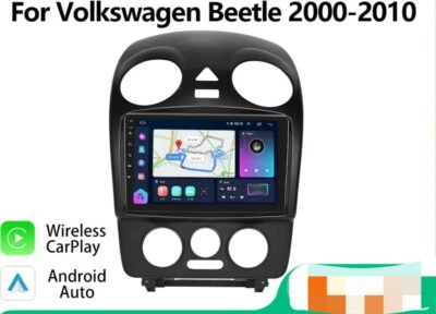 RADIO 2 DIN ANDROID PARA VOLKSWAGEN NEW BEETLE 00/10 NAVI USB CARPLAY GPS 9" - Imagen 1 de 4