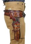 Usa Seller 44/45 Tooled Holster Gun Belt Drop Loop Leather Western Rig Cowboy Us