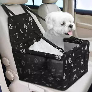 Dog Car Seat, Foldable Dog Car Booster Seat Waterproof Breathable Oxford - Picture 1 of 12