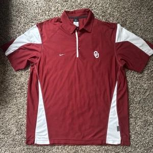 Vintage Men’s Nike Oklahoma Sooners OU Polo Shirt Dri-Fit XL NCAA Authentic - Picture 1 of 10