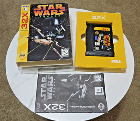 🔥 STAR WARS ARCADE - Sega Genesis 32X Complete In Box CIB, Tested Working 🔥