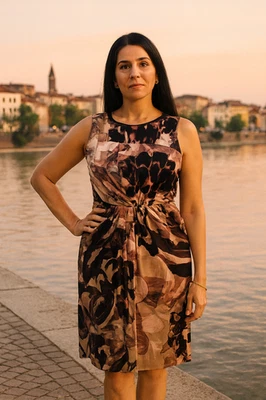 New Floral Calvin Klein Women Dress Office Career - Image 1 of 4