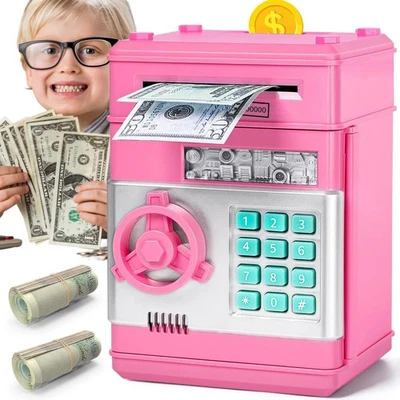Elektronische ATM Spardose Retoo Geldautomat für Kinder Euro Münzen Sparschwein - Bild 1 von 4