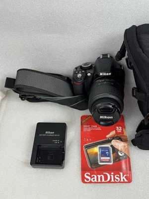 Nikon D3100 14.2MP Digital SLR Camera Body VR DX AF-S Nikkor 18-55mm Lens - MINT - Image 1 of 4