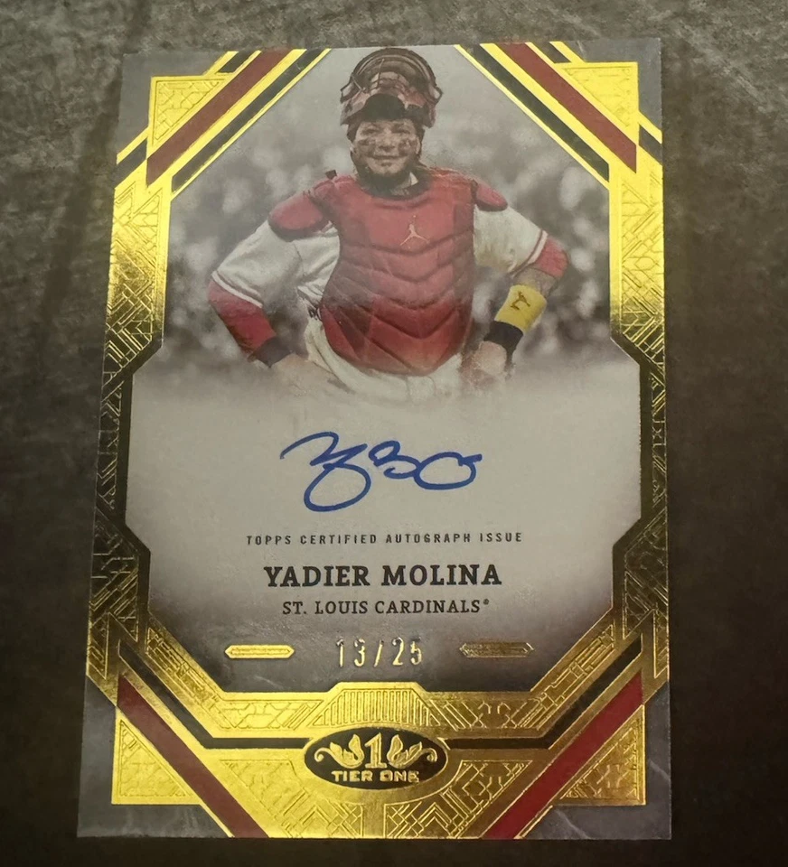 2025 Tiers Top One Yadier Molina On Card Auto 13/25 - Image 1 of 4