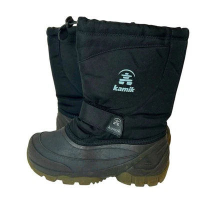 Kamik Icebound Juvenil Talla 4 Negro Rocket Invierno Botas de Nieve Impermeables Aisladas Foto 1 de 4