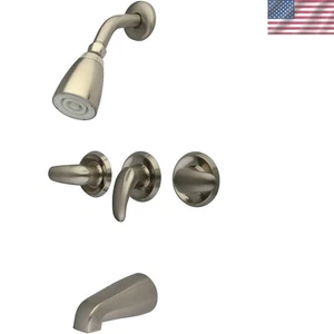 Satin Nickel Tub & Shower Faucet Set - Picture 1 of 3