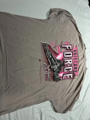 Brittany Force NHRA 3xl XXXL Camisa Gris con Logo Rosa Camiseta Gráfica de Carreras de Arrastre Foto 1 de 4