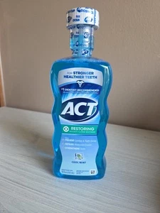 Restoring Fluoride Mouthwash 18 fl. oz. Strengthens Tooth Enamel, Cool Mint - Picture 1 of 2