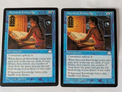 2 Ancestral Knowledge Weatherlight MTG NM Free shipping with tracking - Image 1 of 2