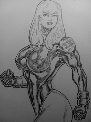 ¡¡GEN 13 FAIRCHILD!! ¡ARTE ORIGINAL DE SUPERHÉROE! BOCETO! ¡9X12 pulgadas! ¡LÁPICES CRUDOS!! Foto 1 de 4