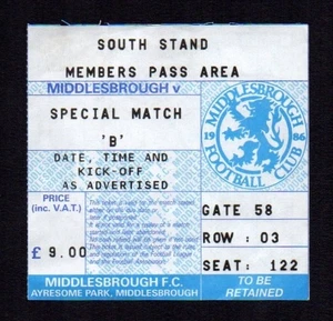 1991/92 MIDDLESBROUGH 0-0 MANCHESTER UNITED LEAGUE CUP SEMI 1ST LEG 04.03.92 - Picture 1 of 2