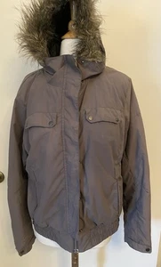 Columbia Jacket Women's Size Large Brown Full Zip-Up Faux-Fur Hoodie Removable - Picture 1 of 14