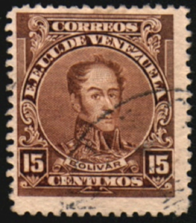 Sello Venezuela 36525 Scott #275 General Militar Simón Bolívar Espalda Limpia Foto 1 de 1
