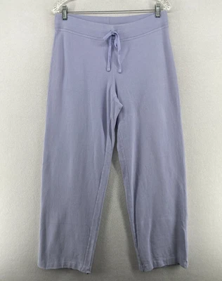EILEEN FISHER Pants S Heavy Brushed Jersey Organic Cotton Straight Lavender - Image 1 of 4