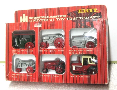 CONJUNTO DE BRINQUEDOS AGRÍCOLAS VINTAGE DÉCADA DE 1970 ERTL 1/64 TRATOR INTERNACIONAL FARMALL 1086 TITAN - Imagem 1 de 2