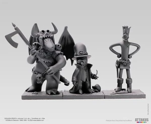 Figurine résine Donjon Trio NOIR - Made in France by ATTAKUS - Imagen 1 de 6