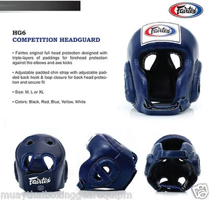 Fairtex Muaythai Style COMPETITION HEADGUARD Best MMA Equipment HG6 10Days Made - Picture 1 of 1