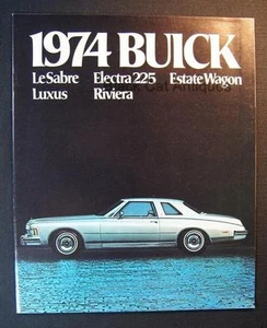 Original 1974 Buick LeSabre Electra 225 Estate Wgn Luxus Riviera Dealer Brochure - Picture 1 of 1