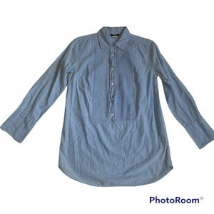 J.Crew blau Chambray Smoking Strand Tunika Langarmshirt Damen Größe XS adrett - Bild 1 von 10