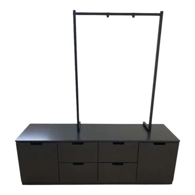 Riel para ropa adicional IKEA NORDLI en negro | Nuevo en caja Foto 1 de 2