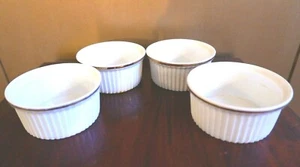 Gran juego vintage de cuatro ramekins - Pillivuyt Francia-Mehun - utensilios de cocina franceses - Imagen 1 de 4