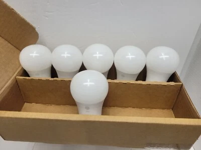 6-GE LED Light Bulbs A19 w/ Gu24 base ( 2 Pin ) 60 Watt 800 Lumens 2700k - Image 1 of 3