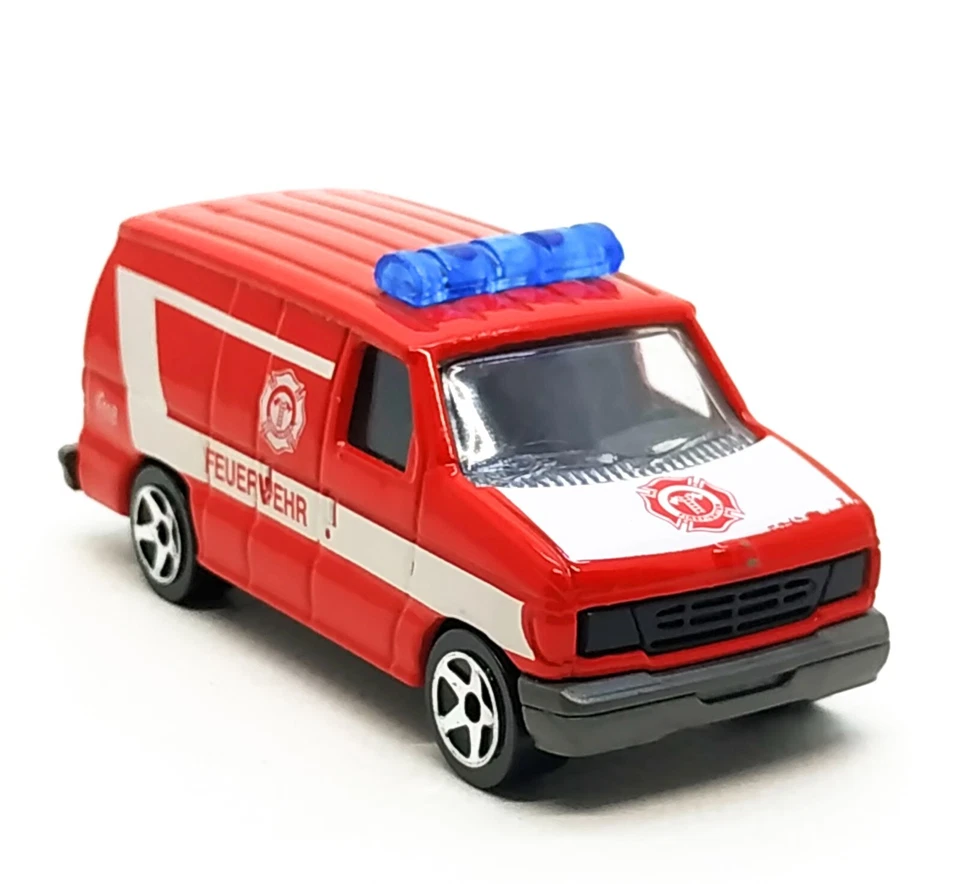 Majorette Ford Econoline Feurwehr Red 1/63 (3") - no Package - Image 1 of 4