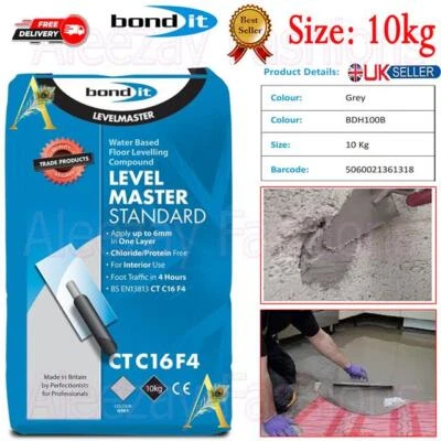 BOND IT BondIt 10kg selbstnivellierende Compound Levelmaster Bodenzement Estrich Beton Ba