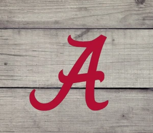 Alabama A Vinyl Decal - Bama - Yeti / Auto / Cell phone - Crimson Tide - Picture 1 of 9