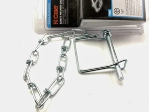 Curt 25013 1/4" Trailer Coupler Safety Pin With 12" Chain (2-3/4" Pin Length) - Picture 1 of 5