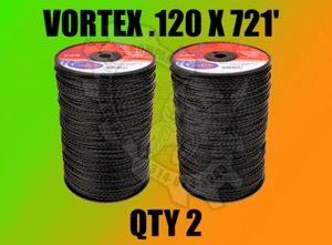 QTY 2  .120 X 721'  VORTEX TRIMMER LINE 5 LB SpoolS Commercial Grade USA 120 - Picture 1 of 1
