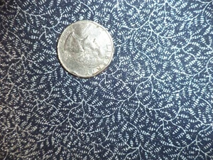 Virginia Robertson Fabric Metallic Navy Silver Fabri Quilt 1 Yard - Picture 1 of 2