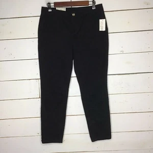New Maison Jules Essential Pant Mid Rise, Deep Black Women's 6 - Picture 1 of 7