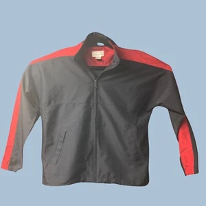 Cutter and Buck Small wome Navy/Red Full Zip Embroidered Golf Windbreaker Jacket - Picture 1 of 11