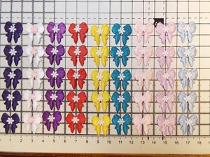 15pcs - Iron On -Satin Bows Motif -Appligue, Trimmings - 2cm x 2cm - Picture 1 of 11