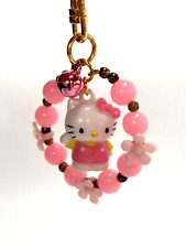 Sanrio Hello Kitty Vintage Keychain Ring Charm 1998 Cute Retro Rare