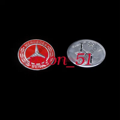 Mercedes-Benz Capucha Roja Emblema Laurel Corona Logo Plano GLC GLE GLS GL G ML GLK Foto 1 de 3