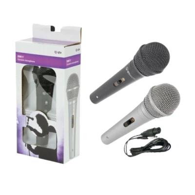 QTX Dynamic Vocal Microphone For Karaoke Recording PA DJ Inc 3M Lead XLRF Jack - Image 1 of 4