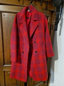Mantel Damen 36 S Rot Kariert Neuwertig! Aktuelle Saison Warm Street One NP 150€ - Bild 1 von 7