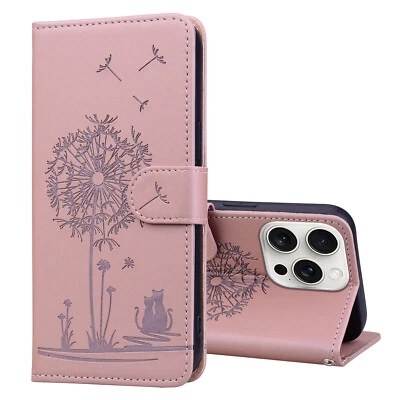 Funda con soporte de cuero de cuerpo completo para iPhone 16 Pro 15 Plus 14 13 12 Pro Tarjeta Billetera Foto 1 de 4