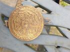 Antique Fancy American German shelf mantle clock brass faced pendulum bob 2 1/8