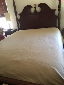 RALPH LAUREN luxury DUVET COVER Queen/Full Solid Champagne Gold Satiny High-end