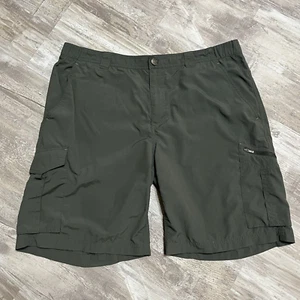 Columbia pantaloncino uomo 38x10 verde omni-ombra protezione solare cargo tasche con cerniera - Foto 1 di 8