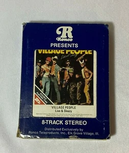 Vintage Village People " LIVE AND SLEAZY " 8 Track Tape - Picture 1 of 7