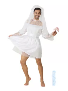 W-N2-5 Mens Adult Bride Wedding Stag Do Party Costume Funny Outfits Fancy Dress - Foto 1 di 4