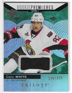 2017-18 TRILOGY COLIN WHITE PREMIERES GAME-WORN JERSEY #55 228/399 SENATORS - Picture 1 of 2