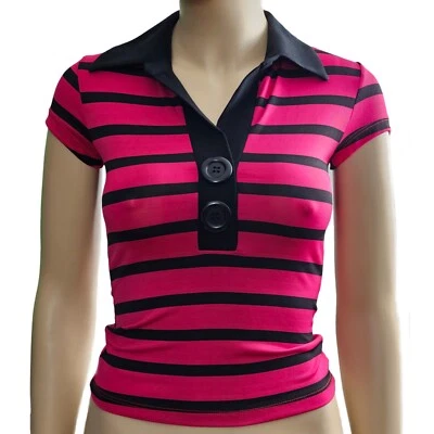 Short sleeve top Fuchsia Black junior's - Image 1 of 4