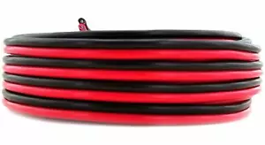 50 Feet 10 Ga Gauge CCA Copper Clad Aluminum Red Black 2 Conductor Zip Cable - Picture 1 of 4